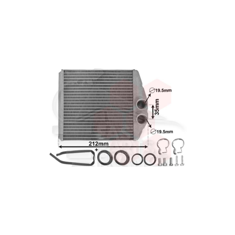 RADIATEUR DE CHAUFFAGE TOUS TYPES 175 X 170 X 36 pour OPEL COMBO