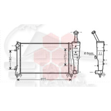RADIATEUR 1.4I 8V/16V 580 X 305 X 28 pour LANCIA MUSA