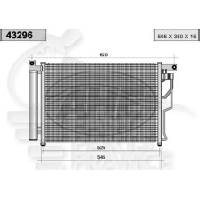 CONDENSEUR 1.5 CRDI 505 X 350 X 16 pour HYUNDAI ACCENT