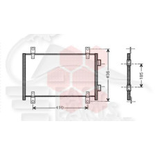 CONDENSEUR TOUS TYPES → 12/03 - 528 X 340 X 16 pour CITROEN JUMPER