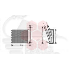 RADIATEUR DE CHAUFFAGE TOUS TYPES ARRIÈRE 150 X 139 X 42 pour CITROEN SPACE TOURER