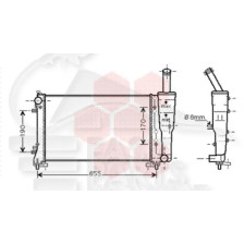 RADIATEUR 1.4 16V MODÈLE MAGN 580 X 305 X 28 pour FIAT PUNTO 3 PORTES