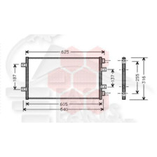 CONDENSEUR 1.2 8V/16V MODÈLE MAG 610 X 310 X 16 pour FIAT PUNTO 3 PORTES