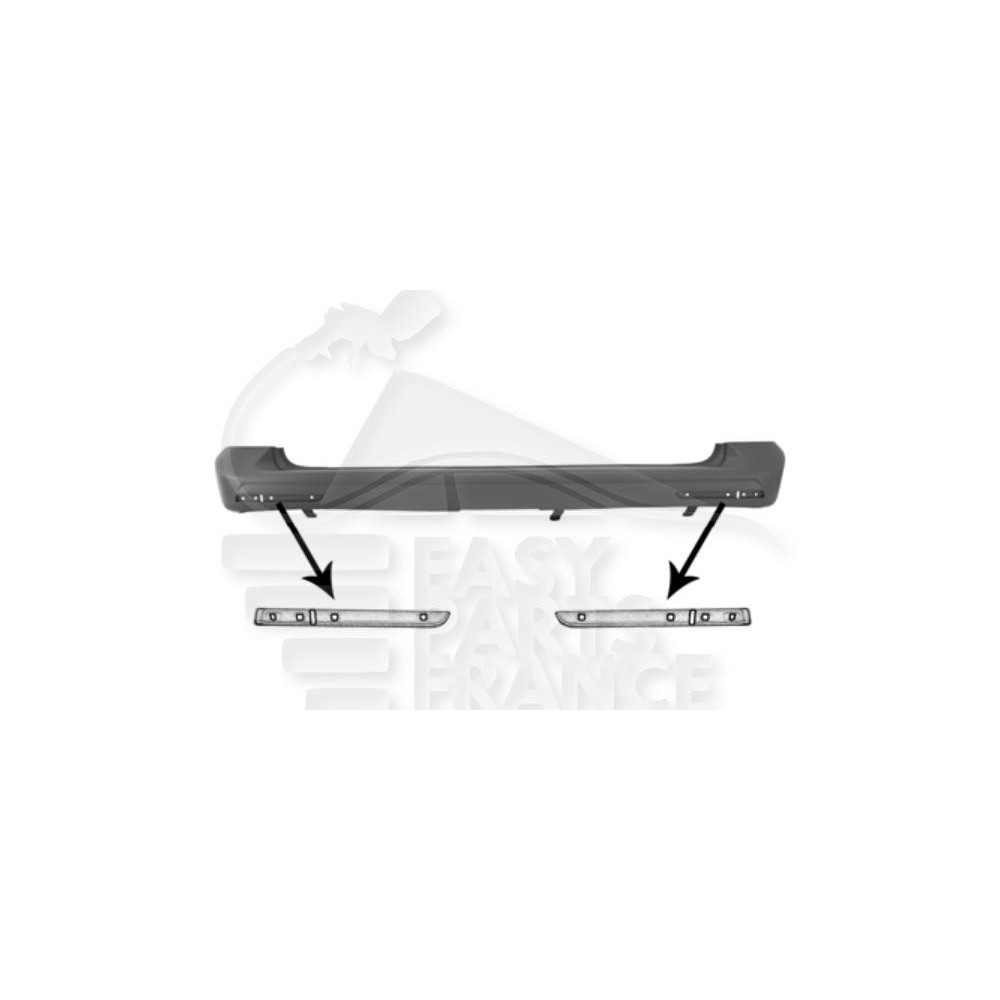 PARE-CHOC ARRIÈRE GRIS SANS PACKONTROL pour VOLKSWAGEN TRANSPORTER