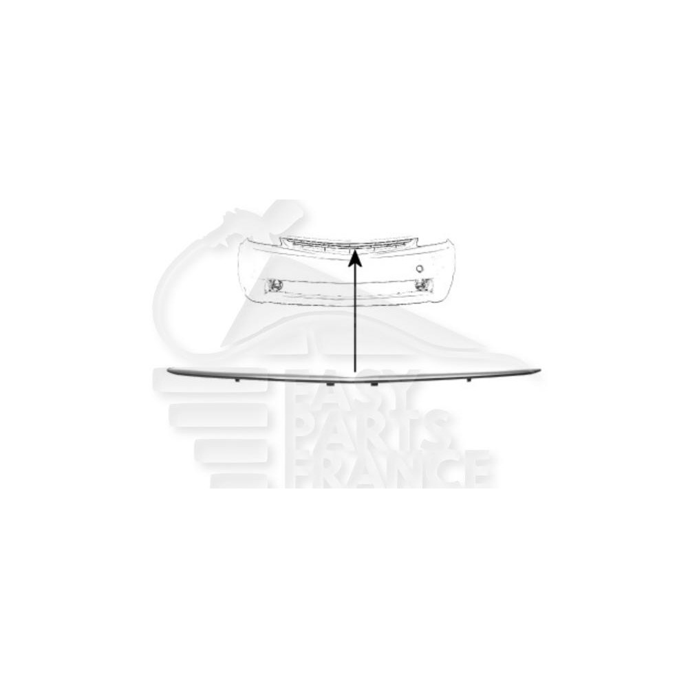 MOULURE DE PARE-CHOC AVANT CENTRALE CHROMEE pour TOYOTA PRIUS