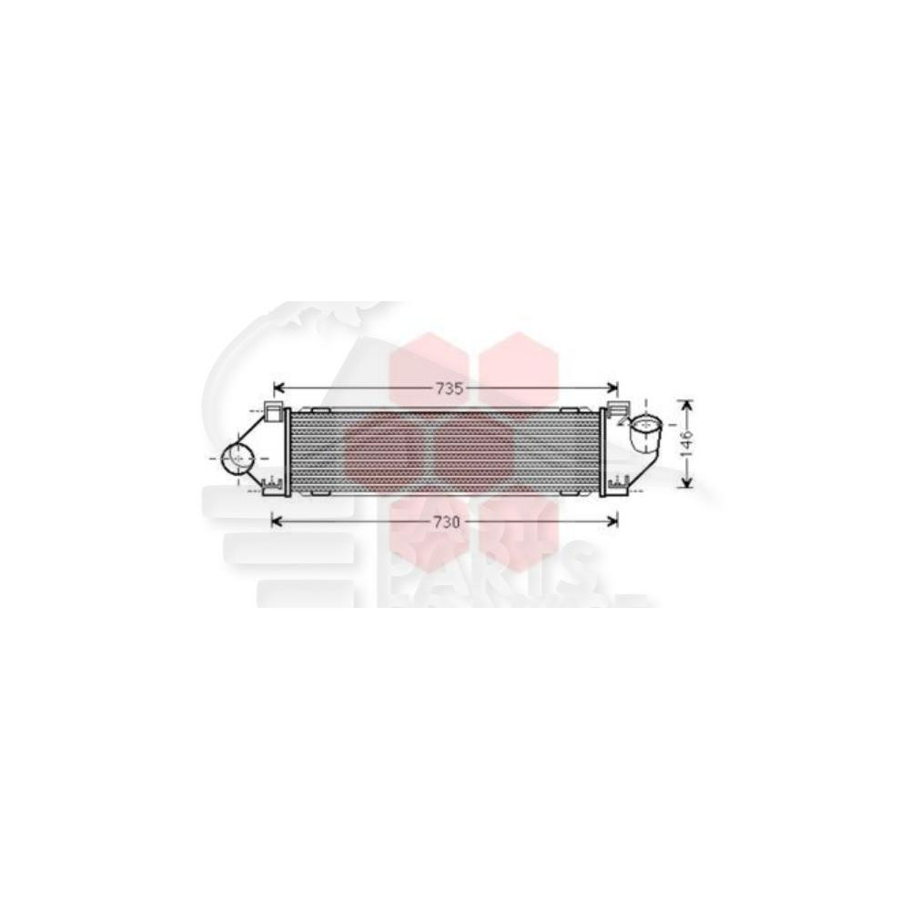 ECHANGEUR 1.6/1.8/2.0 TDCI → 08/11 658 X 158 X 40 pour FORD GALAXY