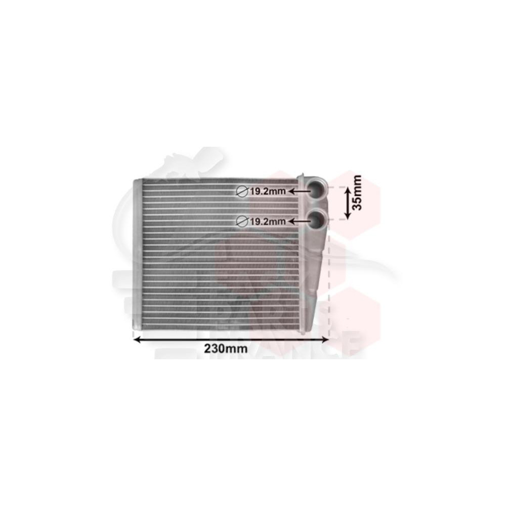 RADIATEUR DE CHAUFFAGE 5 TOUS TYPES 185 X 180 X 35 pour SKODA OCTAVIA