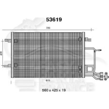 CONDENSEUR 2.5 TDI - 565 X 420 X 20 pour AUDI A4