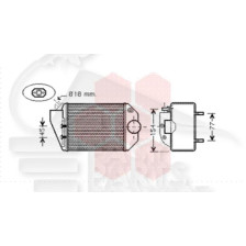 ECHANGEUR 2.5 TDI GAUCHE TYPE AYM - 215 X 172 X 62 pour AUDI A4