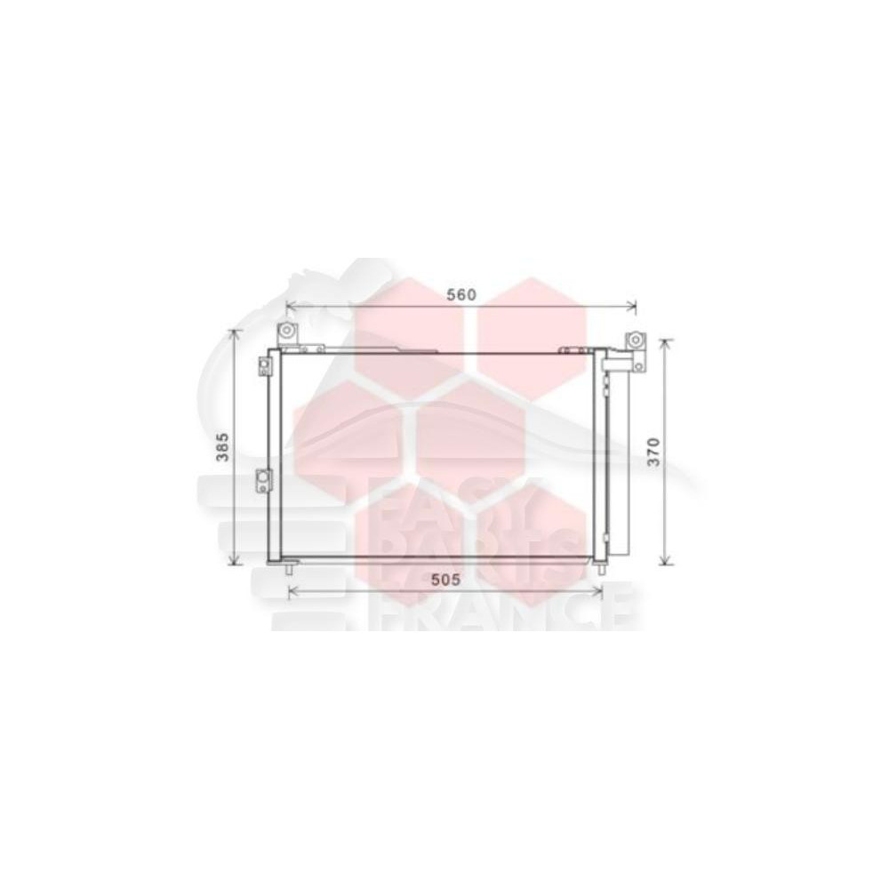 CONDENSEUR TOUS TYPES 542 X 328 X 16 pour FORD RANGER PICK-UP