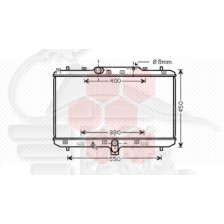 RADIATEUR 1.9 DROIT 373 X 643 X 27 pour SUZUKI SX4