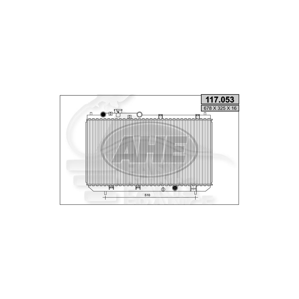 RADIATEUR ESSENCE TOUS TYPES BOÎTE MECA + CLIM 325 X 691 X 16 pour MAZDA 323