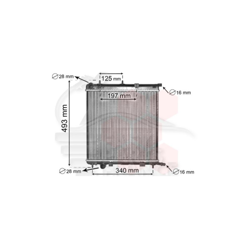 RADIATEUR 1.1/1.4/1.6  BOÎTE MÉCA AVEC OU SANSCLIM - 1.4 HDI KW51 BOÎTE MÉCA SANS CLIM 380 X 402 X 19 pour CITROEN…