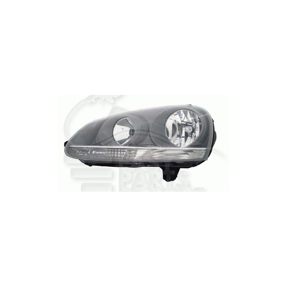 PHARE OPTIQUE GAUCHE H7+H7 ÉLECTRIQUE AVEC MOTEUR FOND GRIS pour VOLKSWAGEN JETTA