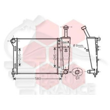 RADIATEUR 1.2I 480 X 392 X 16 pour FIAT PANDA