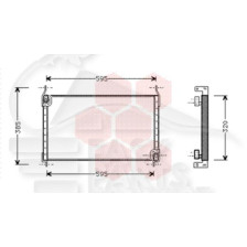 CONDENSEUR 1.4 12V 11/96 →/1.6 16V → 97 - 585 X 313 X 22 pour FIAT MAREA