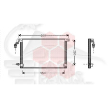 CONDENSEUR TT TYPES 540 X 313 X 25 