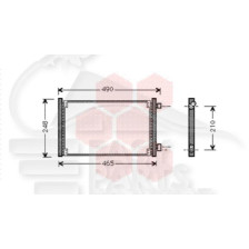 CONDENSEUR TOUS TYPES 414 X 240 X 18 pour FIAT SEICENTO