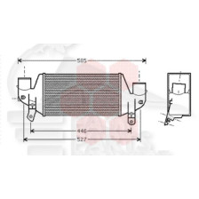 ECHANGEUR 1.8 TDI 338 X 127 X 73 pour FORD FIESTA
