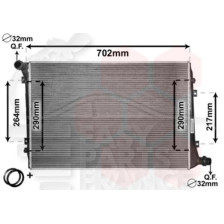 RADIATEUR 2.0 TDI → 11/07 650 X 445 X 32 pour VOLKSWAGEN EOS