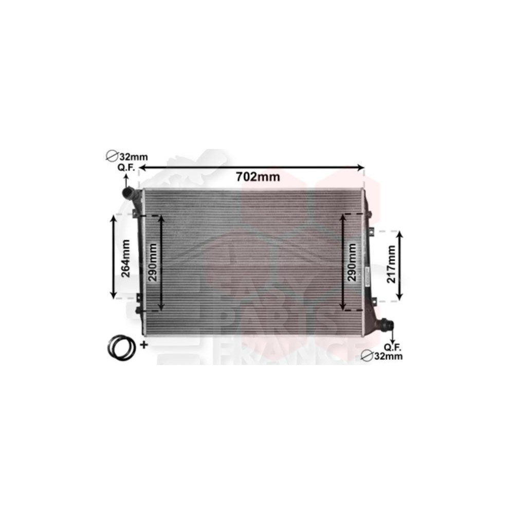 RADIATEUR 2.0 TDI → 11/07 650 X 445 X 32 pour VOLKSWAGEN EOS