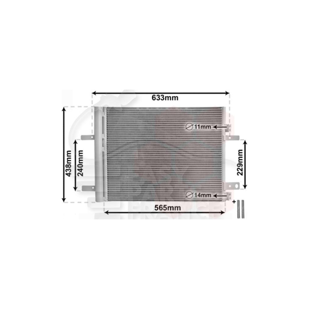 CONDENSEUR TOUS TYPES 540 X 430 X 16 pour CITROEN SPACE TOURER