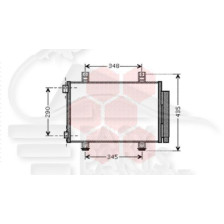 CONDENSEUR 1.0 / 1.2 500 X 325 X 16 pour OPEL AGILA