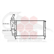 RADIATEUR 85/1.2 AVEC CLIM - 1.4 TURBO AVEC CLIM 630 X 322 X 23 pour FIAT PUNTO 3 PORTES
