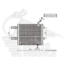 CONDENSEUR DIESEL - 335 X 369 X 20 pour SEAT AROSA