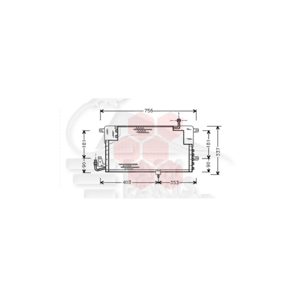 CONDENSEUR TOUS TYPES 660 X 350 X 35 pour VOLKSWAGEN PASSAT