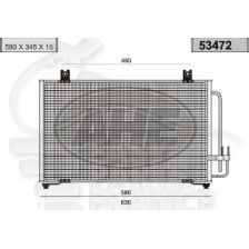 CONDENSEUR TOUS TYPES 633 X 343 X 16 pour KIA RIO