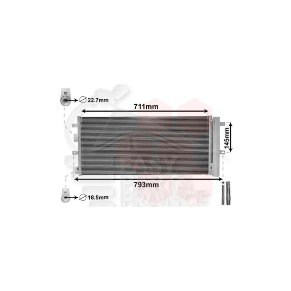 CONDENSEUR TOUS TYPES 710 X 309 X 0 pour FORD S MAX