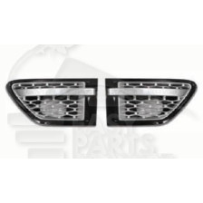 GRILLE AILE AVANT-DROIT ARGENT/GRISE MODÈLE AUTOBIOGRAPHY pour LAND ROVER RANGE ROVER