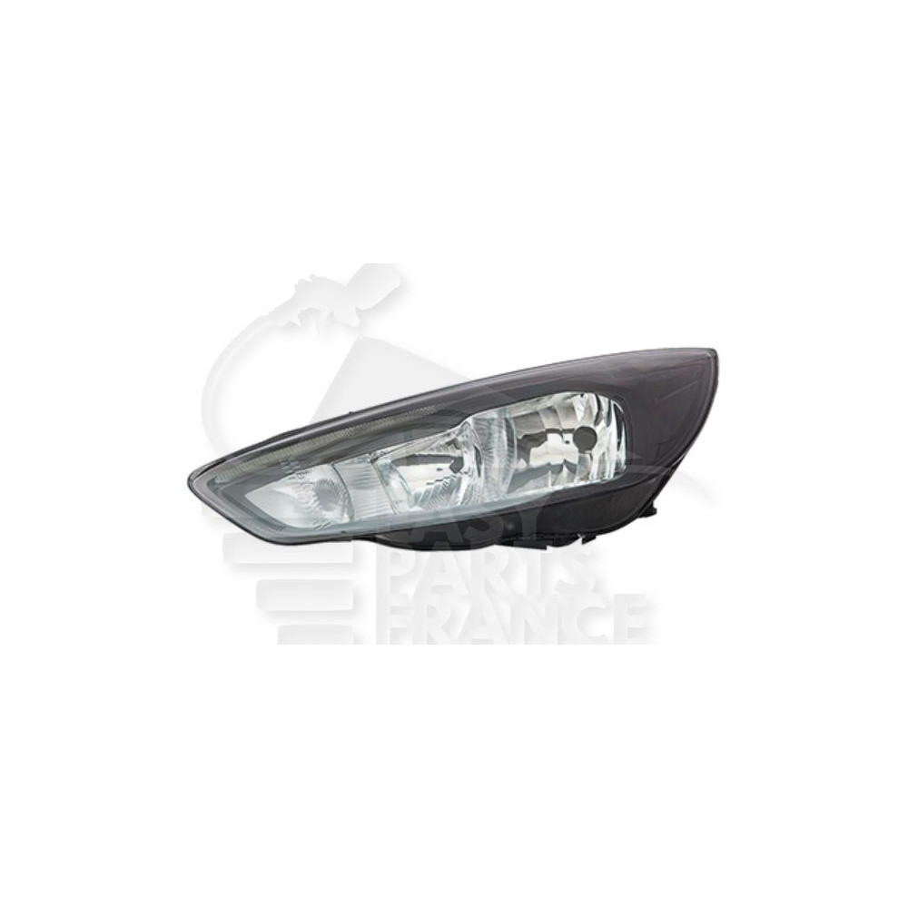 PHARE OPTIQUE GAUCHE H7+H1 ÉLECTRIQUE AVEC MOTEUR FOND NOIR pour FORD FOCUS RS