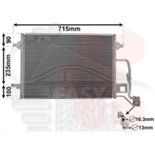 CONDENSEUR TT TYPES SAUF 4.0 I 575 X 425 X 16 