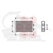 RADIATEUR DE CHAUFFAGE TOUS TYPES SANS CLIM 205 X 145 X 32 pour BMW S3 E46 3 PTES / COUPE