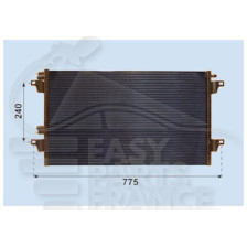 CONDENSEUR TOUS TYPES 660 X 390 X 16 pour RENAULT LAGUNA