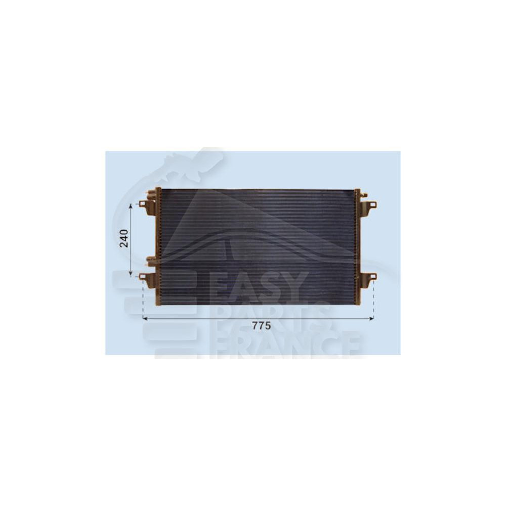 CONDENSEUR TOUS TYPES 660 X 390 X 16 pour RENAULT LAGUNA
