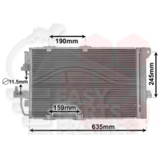 CONDENSEUR ESS TT TYPES - 2.0 DIESEL 02 → 554 X 380 X 15 