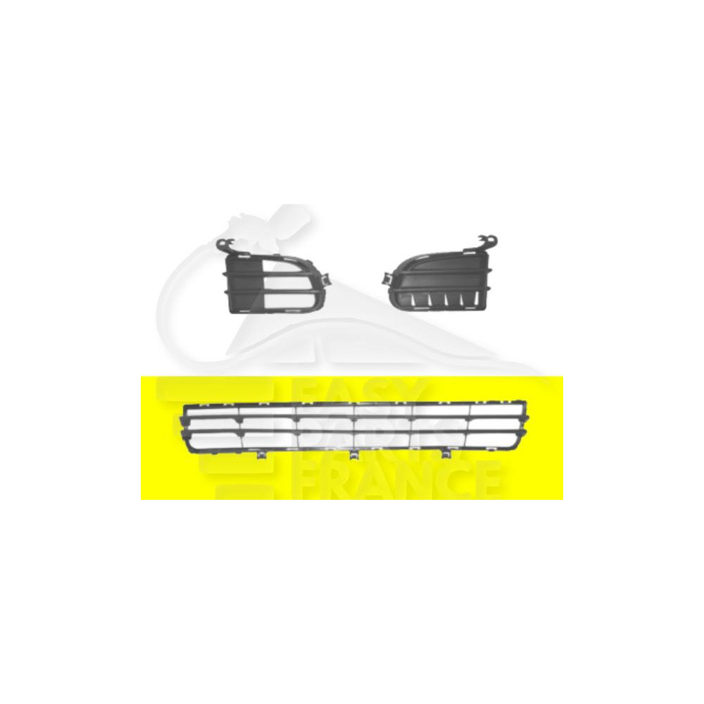 GRILLE DE PARE-CHOC AVANT CENTRALE NOIRE pour FIAT IDEA