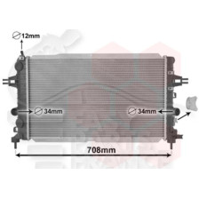 RADIATEUR 1.6 TURBO 600 X 370 X 26 pour OPEL ASTRA
