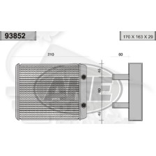 RADIATEUR DE CHAUFFAGE TOUS TYPES 170 X 163 X 29 pour KIA CARNIVAL