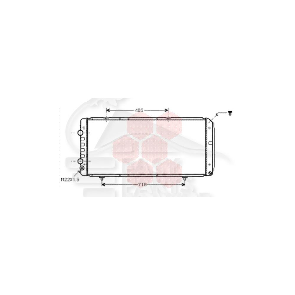 RADIATEUR 2.5D/TD - 2.8 JTD AVEC CLIM BOÎTE MÉCA 1000 X 418 X 33 pour PEUGEOT BOXER