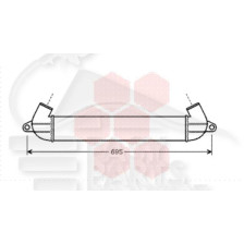 ECHANGEUR 1.9 JTD 500 X 67X 85 pour FIAT DOBLO