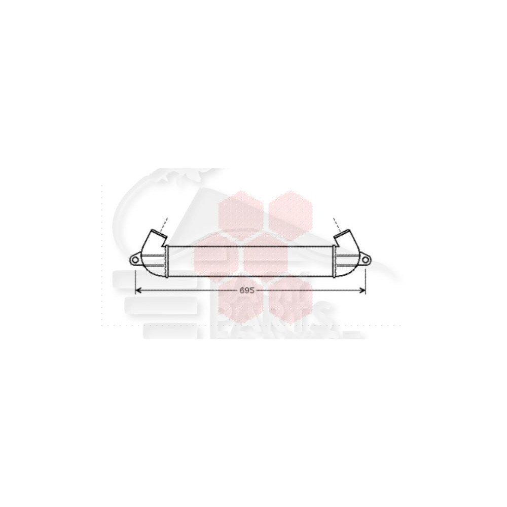 ECHANGEUR 1.9 JTD 500 X 67X 85 pour FIAT DOBLO