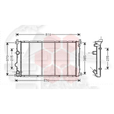RADIATEUR 1.9/2.2/2.5 CDTI AVEC CLIM 731 X 414 X 36 pour OPEL MOVANO