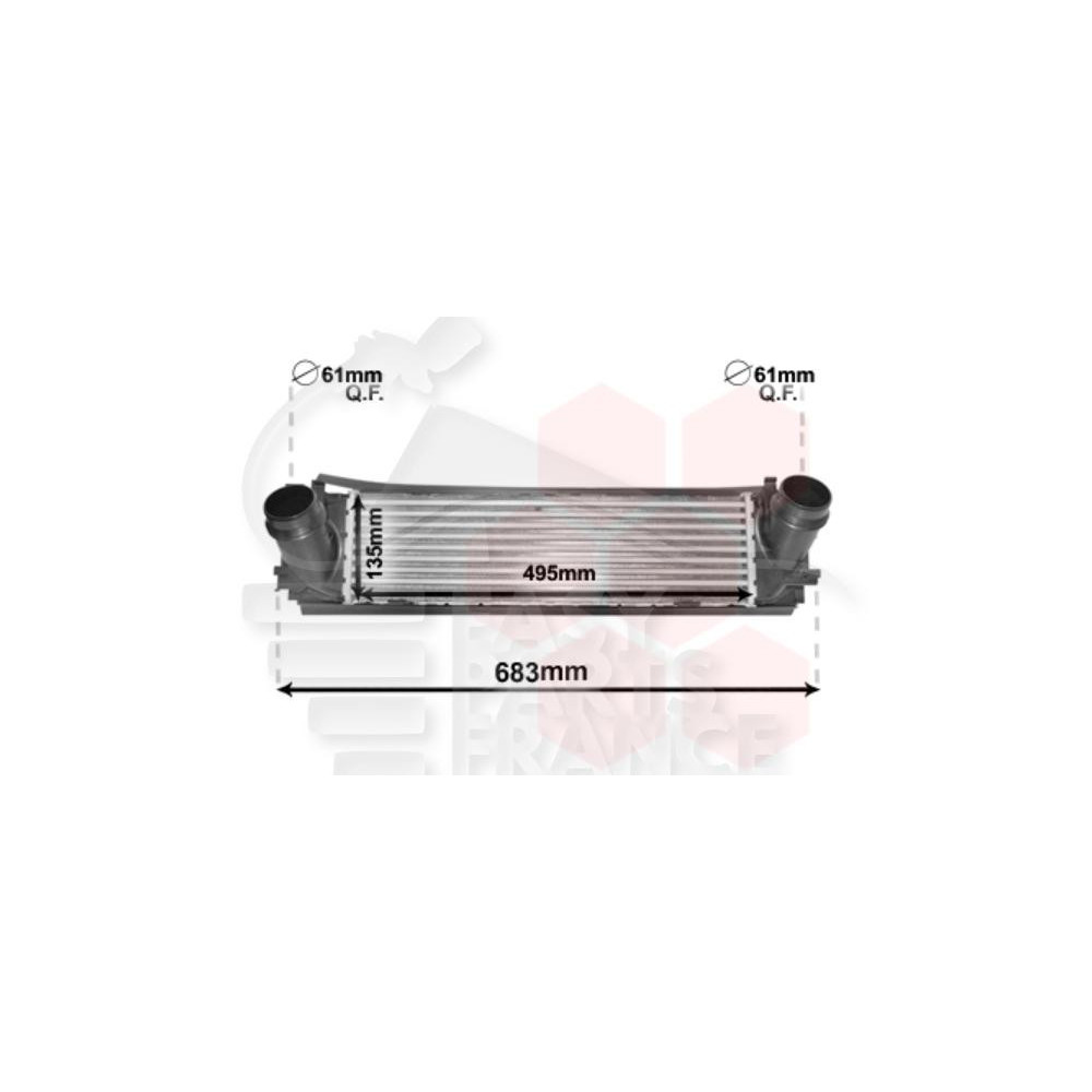 ECHANGEUR 225 DROIT 495 X 133 X 100 pour BMW S2