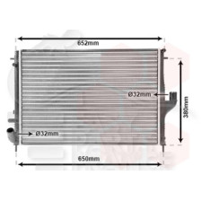 RADIATEUR 1.6I AVEC CLIM - 1.5 DCI MOTEUR K9K 796/K9K 830 - 585 X 410 X 23 pour DACIA DUSTER