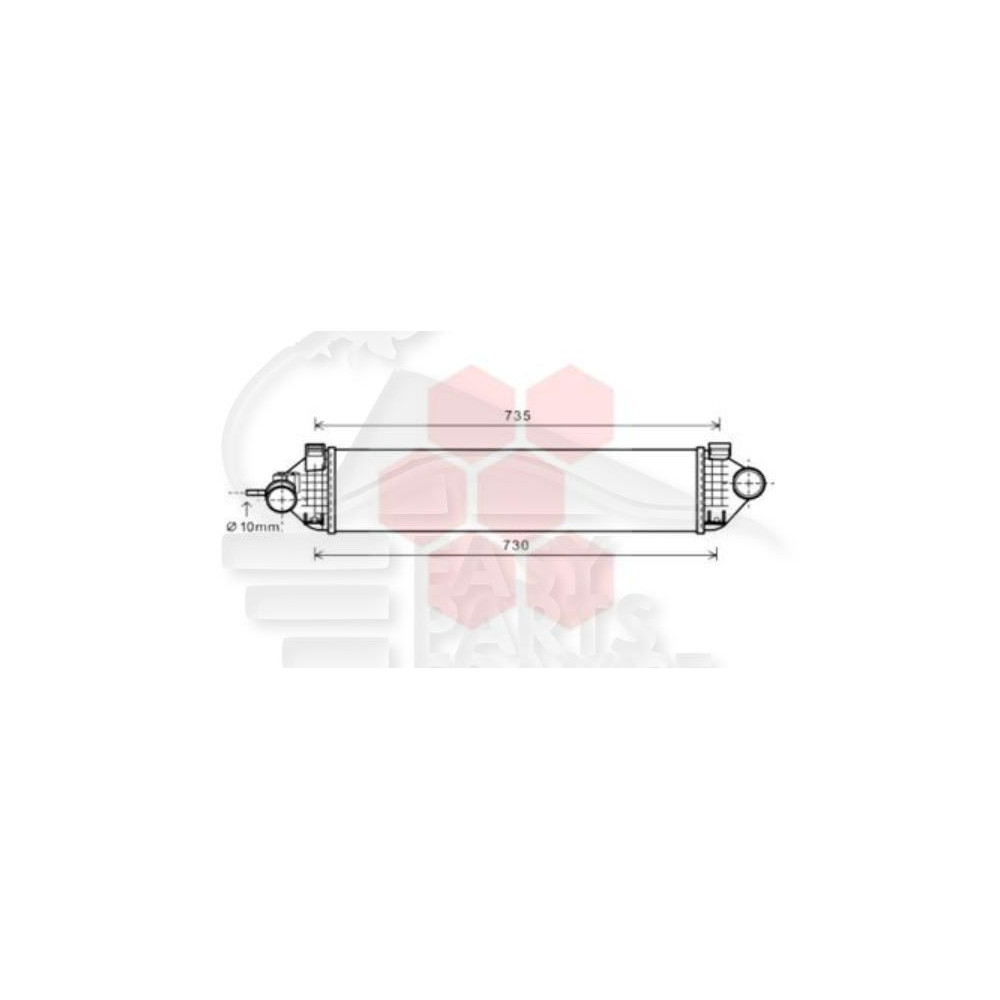 ECHANGEUR 1.6I ECOBOOST 657 X 157 X 40 pour FORD GRAND C MAX