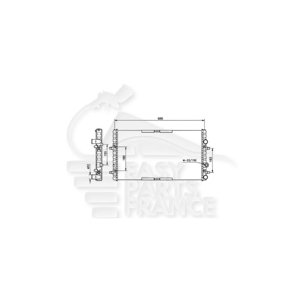 RADIATEUR 2.8/4.2 - BOÎTE AUTO 720 X 440 X 43 pour AUDI A8